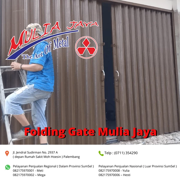 Folding Gate Mulia Jaya - Brown