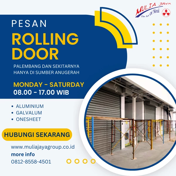 Rolling Door Aluminium Palembang - Buka Keatas