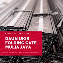 Plat Daun Ukir Folding Gate Mulia Jaya 