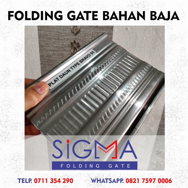 Folding Gate Sigma Bahan Baja - Tipe Ekonomi