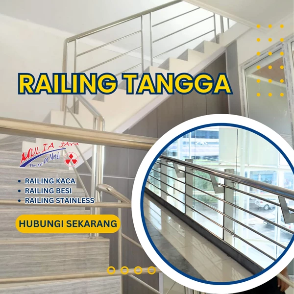 Railing Tangga - Stainless Minimalis Palembang